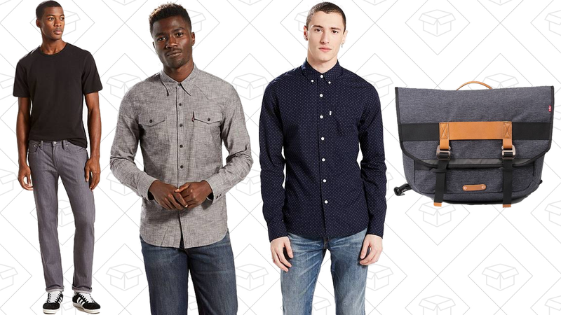 Levi’s Commuter 511 Slim Fit Jeans, $30 | Levi’s Wellthread Western Shirt, $30 | Classic One Pocket Shirt, $18 | Commuter Messenger, $36